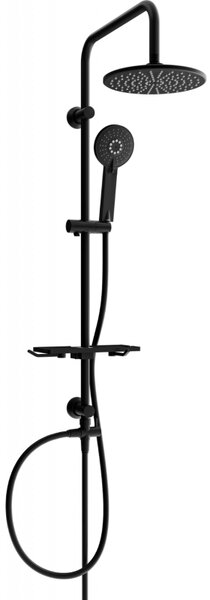 Mexen sprchový set T40 s hornou hlavicou 22 cm, čierna, 798404093-70