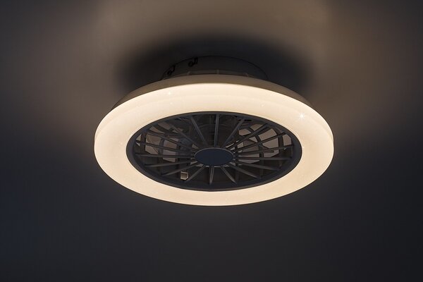 Rabalux 71348 LED ventilátor s osvetlením Dalfon | 24W integrovaný LED zdroj | 2200lm | 3000-6500K | diaľkové ovládanie | stmievač | biela