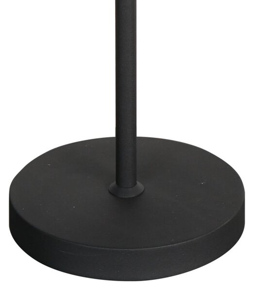 Stolová lampa Noor, čierna/bavlna v odtieni blata, výška 50 cm, E27, Čierna, Obývacia izba / jedáleň, kov, Stojacie svietidlo