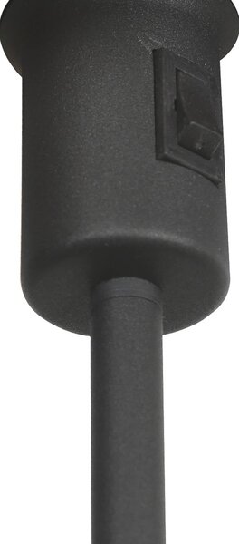 Stolová lampa Noor, čierna/modrý velúr, výška 50 cm, E27, Čierna, Obývacia izba / jedáleň, kov, Stojacie svietidlo