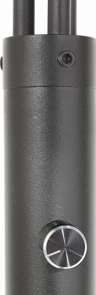 Stojacia lampa Nox Light s 3-pl. žiarovkami, čierna, hnedý kábel, E27, Čierna, Obývacia izba / jedáleň, kov, Oblúková stojaca lampa