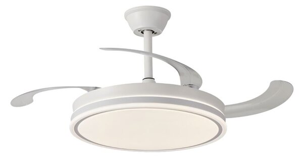 Rabalux 71364 LED ventilátor s osvetlením Fluara | 60W integrovaný LED zdroj | 4800lm | 3000-6500K | diaľkové ovládanie | stmievač | biela