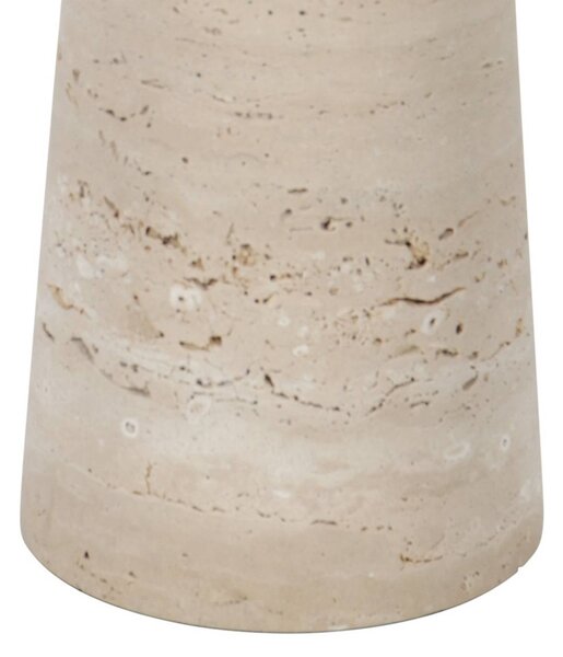 Anne Light Stolová lampa Travino, výška 49 cm, travertín, morská tráva, E27, Krémová / jantárovo žltá, Obývacia izba / jedáleň, Kameň, Stojacie svietidlo