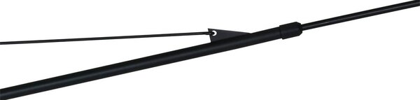 Steinhauer Nástenné svetlo Elegant Classy, čierna/sivá plátna, drevo, Čierna, Obývacia izba / jedáleň, kov, Oblúková stojaca lampa