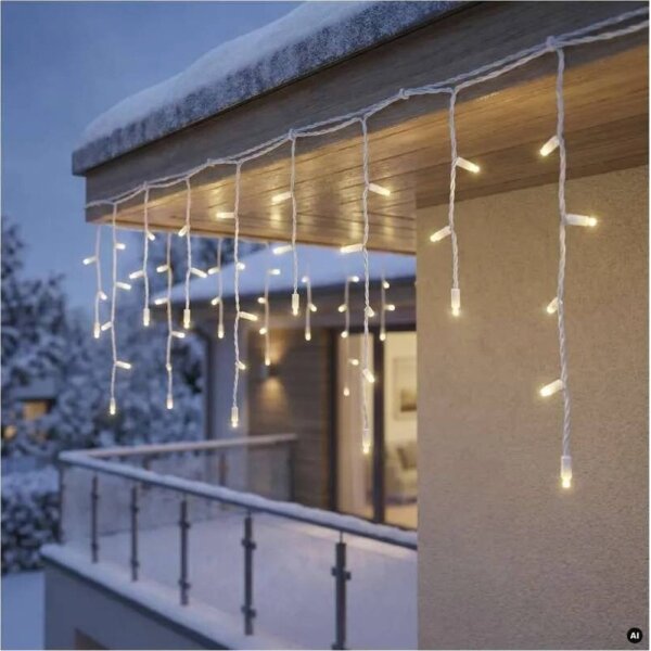 LED Vonkajší reťaz 50xLED/3x0,4m IP44 teplá biela