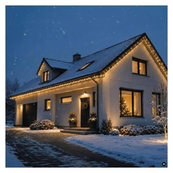 LED vonkajší reťaz 50xLED/3x0,4m IP44 teplá biela