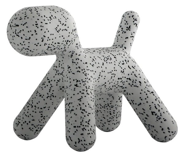 Sivo-čierna detská stolička v tvare psa Magis Puppy, výška 34,5 cm