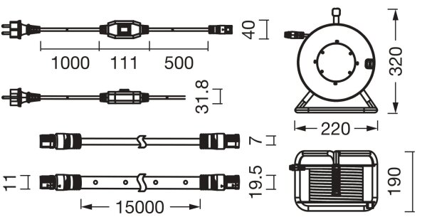 Osram - LED Vonkajší pás FLEX 15m LED/110W/230V IP65