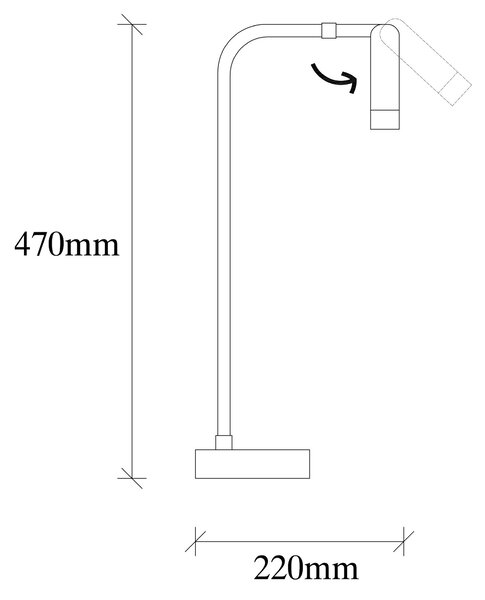 ASIR Stolová lampa UGUR čierna