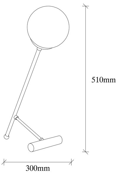 ASIR Stolná lampa GOLF zlatá biela