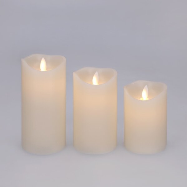 BRILAGI - SADA 3x LED sviečky LED/3xAAA krémová + diaľkové ovládanie