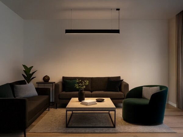 LED luster na lanku LED/55W/230V 3000/4000/6500K 120 cm čierna