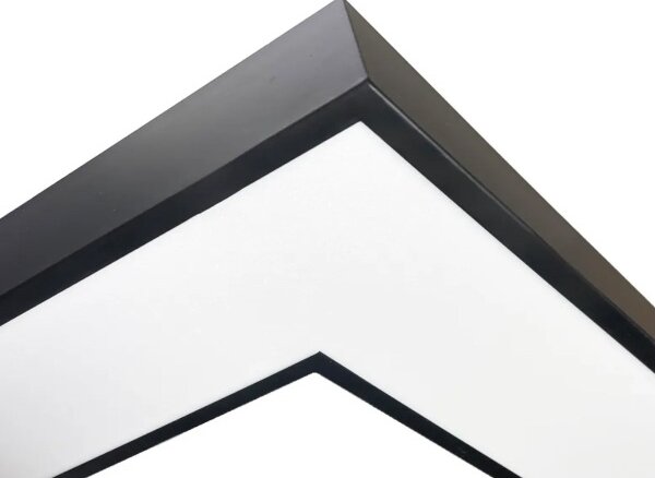 LED Stropné svietidlo LED/100W/230V 3000/4000/6500K 80x80 cm čierne