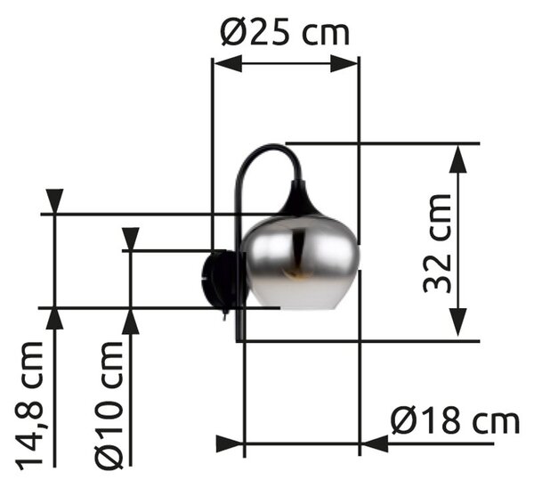 Globo 15548W nástenné svietidlo MAXY E27