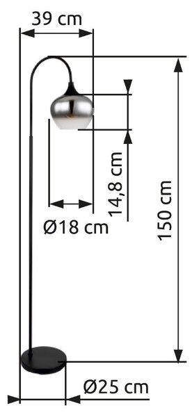 Globo 15548S stojacia lampa MAXY E27