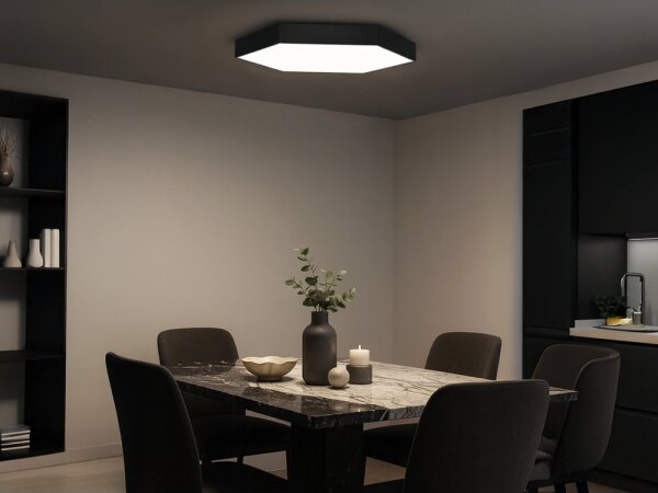 LED stropné svietidlo LED/135W/230V 3000/4000/6500K priemer 80 cm čierne