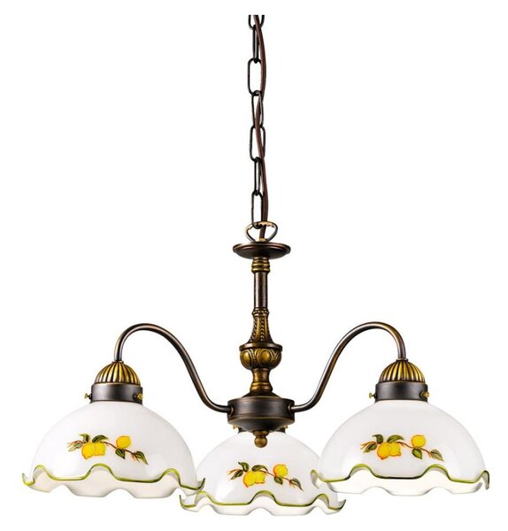 Kolarz 731.83.116 - Luster na reťazi NONNA 3xE27/75W/230V s motívom citrónov