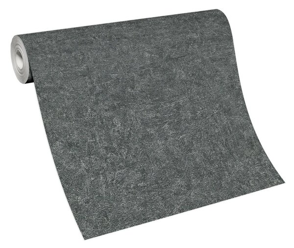 DIMEX | Vliesová tapeta na stenu WPE-902048 | 0,53 x 10,05 m | čierna, šedá, metalická