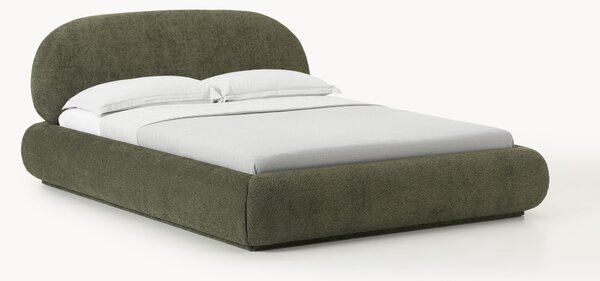 Čalúnená posteľ z plyšového buklé Alba