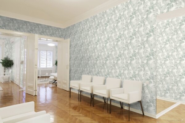 A.S. Création | Vliesová tapeta na stenu New Walls 37396-4 | 0,53 x 10,05 m | zelená, krémová