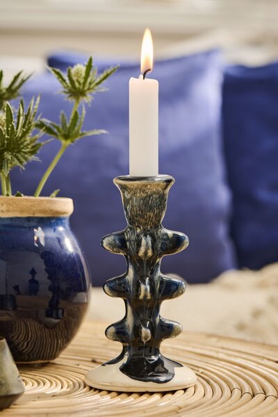 Keramický svietnik Avignon Rustic Blue