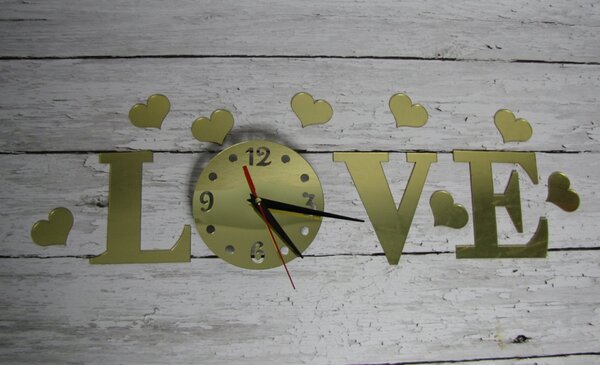 Nalepovacie nástenné hodiny Love 7A7, 50cm
