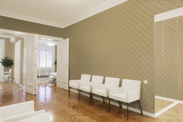 A.S. Création | Vliesová tapeta na stenu New Walls 37427-2V | 0,53 x 10,05 m | zlatá, hnedá