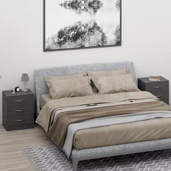 Sada 2 ks nočných stolíkov Eloise 54x39x28 cm - antracit