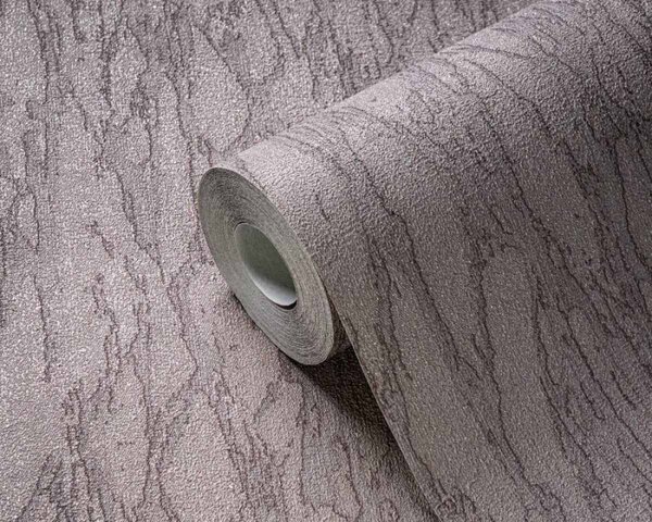 A.S. Création | Vliesová tapeta na stenu Smart Surfaces 39563-3 | 0,53 x 10,05 m | šedá, metalická