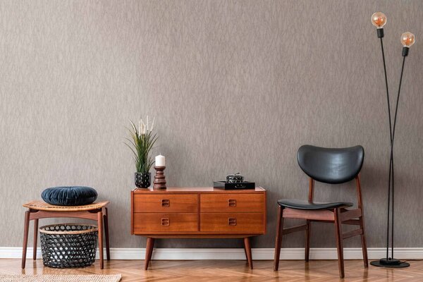 A.S. Création | Vliesová tapeta na stenu Smart Surfaces 39563-3 | 0,53 x 10,05 m | šedá, metalická