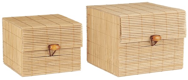 Úložný bambusový box – set 2 ks