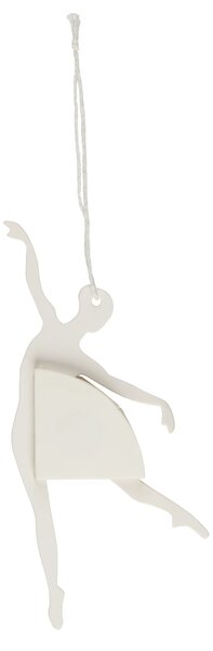 Papierová vianočná ozdoba Ballerina Dance position White 14 cm