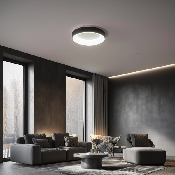 Brilagi - Stmievané LED stropné svietidlo LED/40W/230V 3000-6500K čierna + diaľkové ovládanie