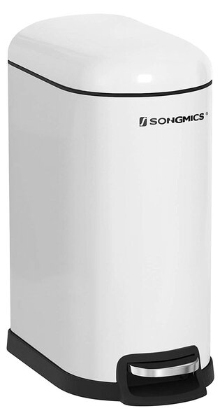 SONGMICS Odpadkový kôš 10 l biely