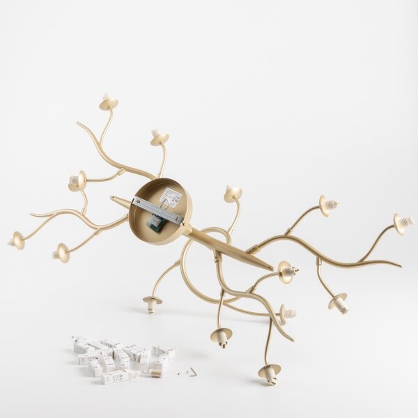 Brilagi - LED Prisadený luster MISTEL 15xG9/3W/230V zlatá