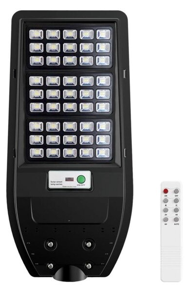 LED solárne pouličné svietidlo VIA 100W/10000 mAh 3,2V 6000K IP54 + diaľkové ovládanie