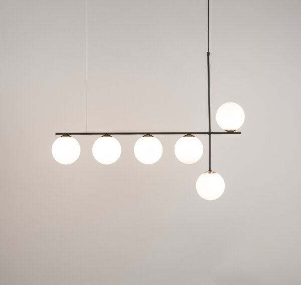 Luster na lanku SILIA 6xG9/12W/230V čierna