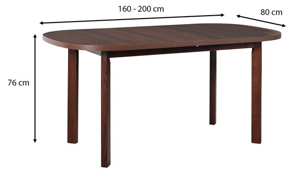 Rozkladací jedálenský stôl Wenera 1P 160-200x80 - orech