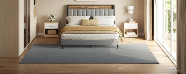 SONGMICS Protišmykový koberec DARVIN 200 x 290 cm svetlosivý