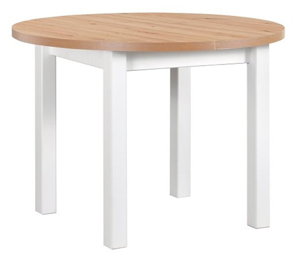 Rozkladací jedálenský stôl Poli 4 100-180x100 - dub artisan/biela