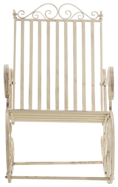 Kovové hojdacie kreslo Smile (SET 2 ks) - Krémová antik