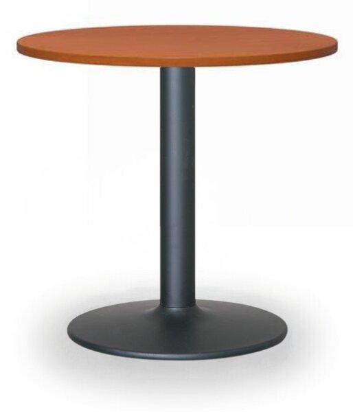Konferenčný stolík ZEUS II, priemer 60 cm, čierna podnož, čerešňa