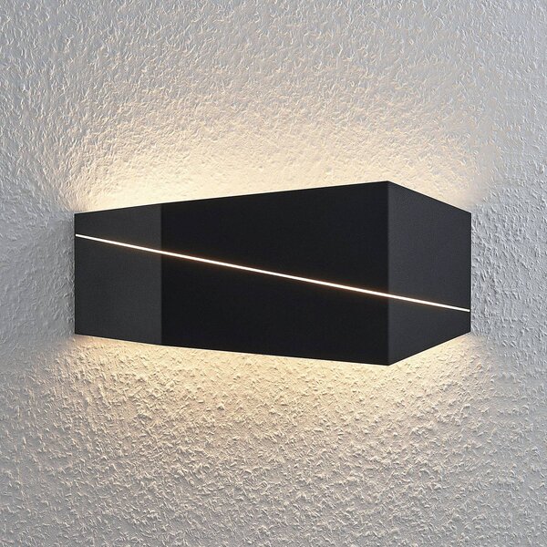 Nástenné LED svietidlo Nikolae, 40 cm čierne