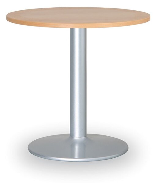Konferenčný stolík ZEUS II, priemer 60 cm, sivá podnož, buk