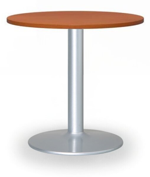Konferenčný stolík ZEUS II, priemer 60 cm, sivá podnož, čerešňa