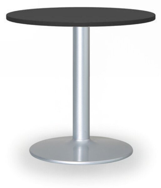 Konferenčný stolík ZEUS II, priemer 60 cm, sivá podnož, grafit