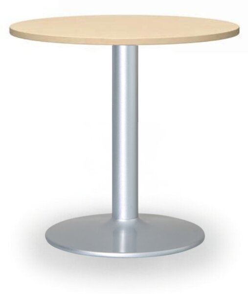 Konferenčný stolík ZEUS II, priemer 60 cm, sivá podnož, breza
