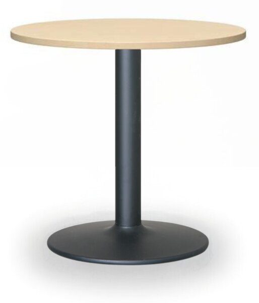 Konferenčný stolík ZEUS II, priemer 60 cm, čierna podnož, breza