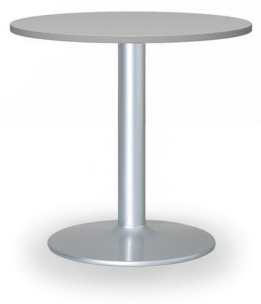 Konferenčný stolík ZEUS II, priemer 60 cm, sivá podnož, sivá