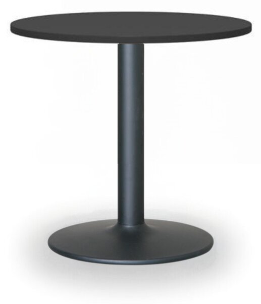 Konferenčný stolík ZEUS II, priemer 60 cm, čierna podnož, grafit